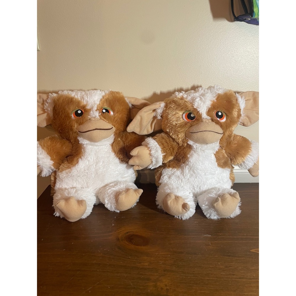 Gremlins Gizmo Plush Set of 2 Brown White 9 Inch Mogwai Stuffed Animal WB